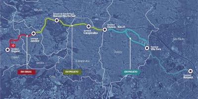 Карта коредоре метрополитано Итапеви