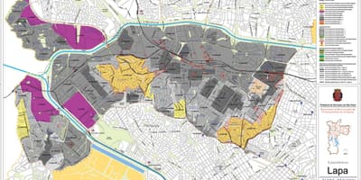 Карта Лапа Сао Пауло - прихващане на земята