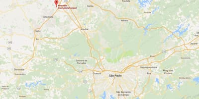 Карта на Международното летище в Кампинас