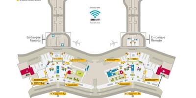 Карта на Международното летище guarulhos - терминали 1 и 2