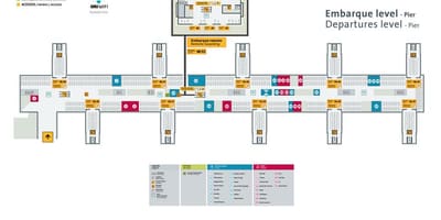 Карта на Международното летище guarulhos - терминал 3
