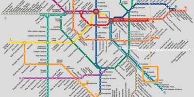 Карта на метрото в Сао Пауло
