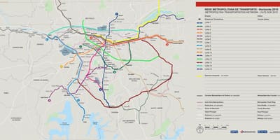 Карта на транспортната мрежа на Сао Пауло