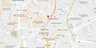Карта на Паласио-dos-военноморска Сао Пауло