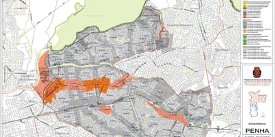 Карта Пеня, Сан Пауло - прихващане на земята