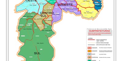 Карта райони на Сан Пауло