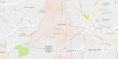 Карта Сантана-Сао Пауло