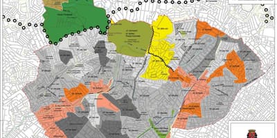 Карта Сантана-Сао Паоло - прихващане на земята