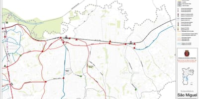 Карта на Сан Мигел-Paulista Сао Пауло - обществен транспорт