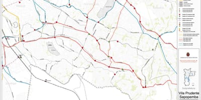Карта на Сан Пауло-Вила-Пруденти - обществен транспорт