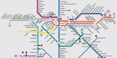 Карта на Сан Пауло транспорт