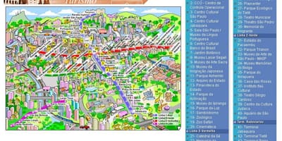 Карта на Сан Пауло забележителности
