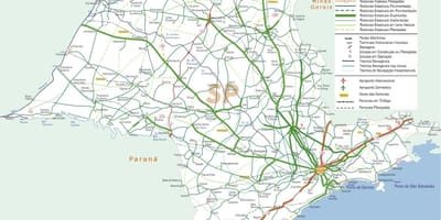 Карта на автомобилни пътища на Сао Пауло
