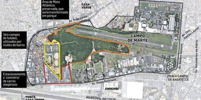 Карта на Сан Пауло летище Кампо де мар