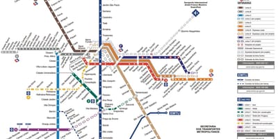 Карта на столичен транспорт Сао Пауло