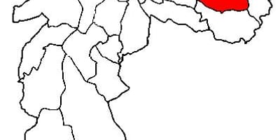 Карта супрефектур Итакера в Сао Пауло