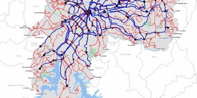 Карта терминали автобус Сао Пауло