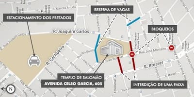 Карта на храма на Соломон в Сао Пауло