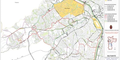 Карта Butantã Сао Пауло - пътища