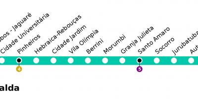 Карта на Сан Пауло CPTM - линия 9 - сайт esmeralde