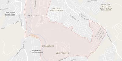 Карта Guaianases Сао Пауло