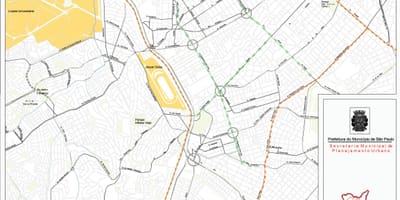 Карта Pinheiros град Сао Пауло - пътища