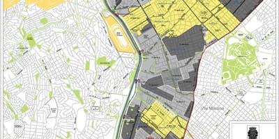 Карта на забележителностите на Сан Пауло - прихващане на земята