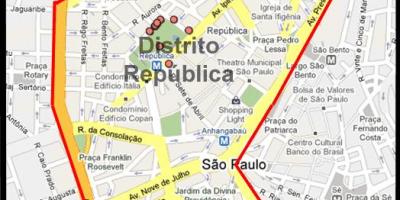 Карта Republica Сао Пауло