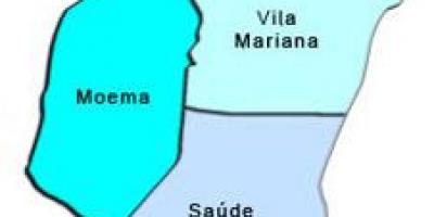 Карта на Вила Мариана супрефектур