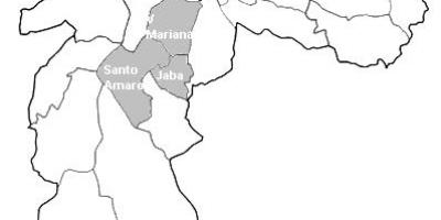 Карта зона Чентро Сул-Сао Пауло
