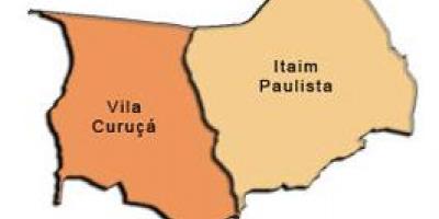 Карта Итайн Паулисте - супрефектур Вила Curuçá