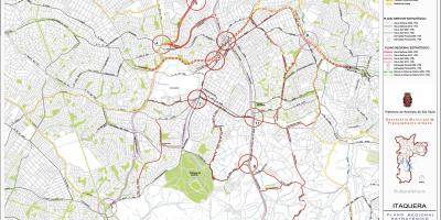 Карта Итакера в Сао Пауло - пътища