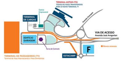 Карта на международното летище Виракопус