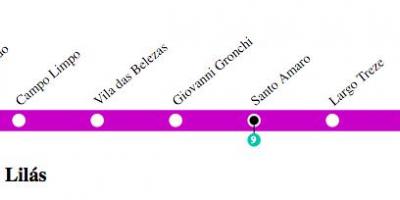 Карта на метрото в Сао Пауло - ред 5 - Лилаво