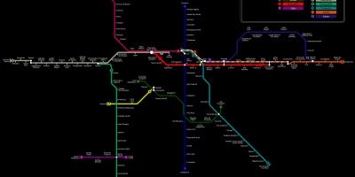 Карта на метрото в Сао Пауло CPTM