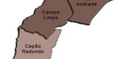 Карта супрефектур Campo лимпу -
