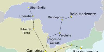 Карта на Сан Пауло TAV