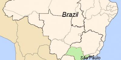 Карта на Сан Пауло в Бразилия