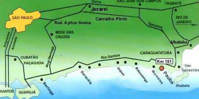 Карта на Сан Пауло плажове