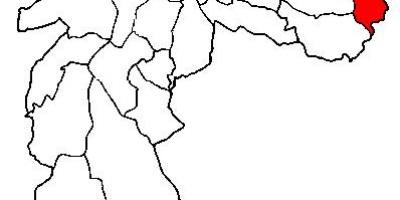 Карта Сидаде Тирадентесе под-префектура Сао Пауло